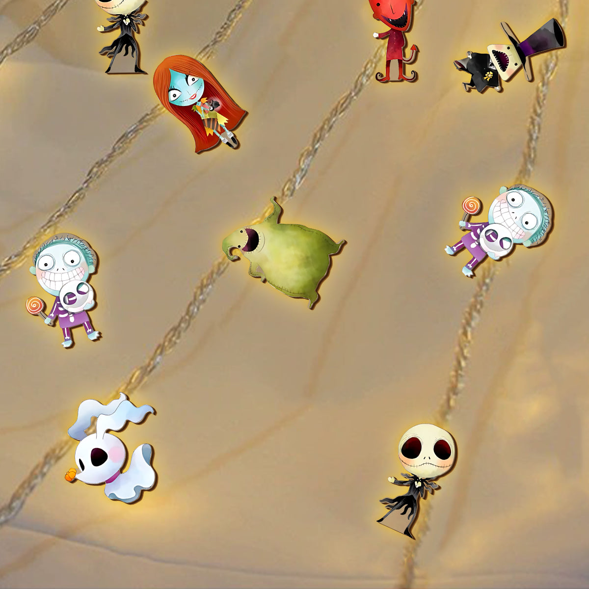 Merry Christmas - Personalized Nightmare String Lights