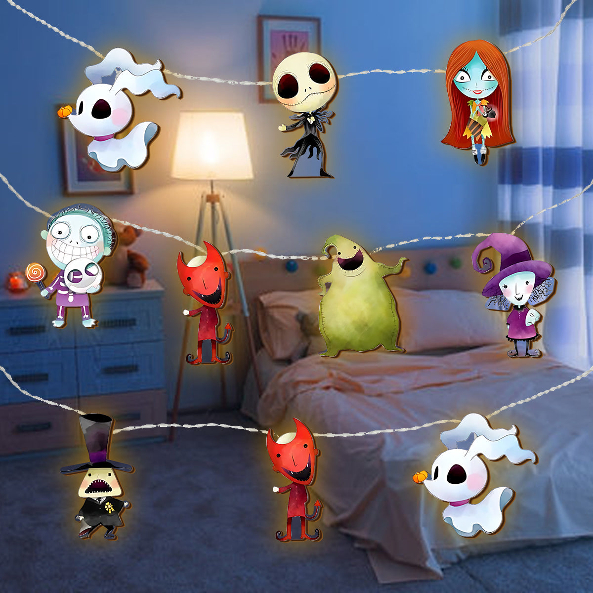 Merry Christmas - Personalized Nightmare String Lights