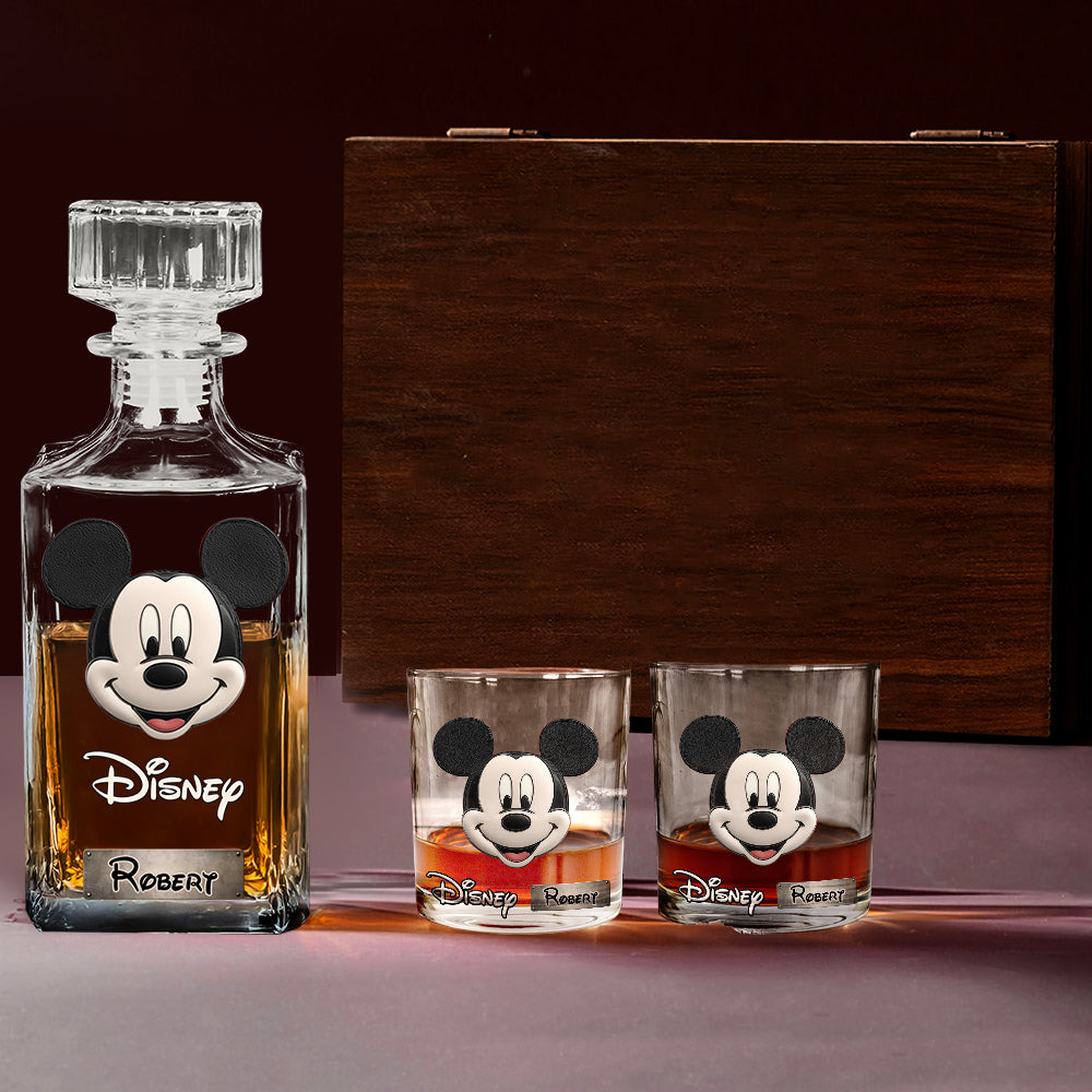 Dream Magic Custom Name - Personalized Mouse Whiskey Decanter Set
