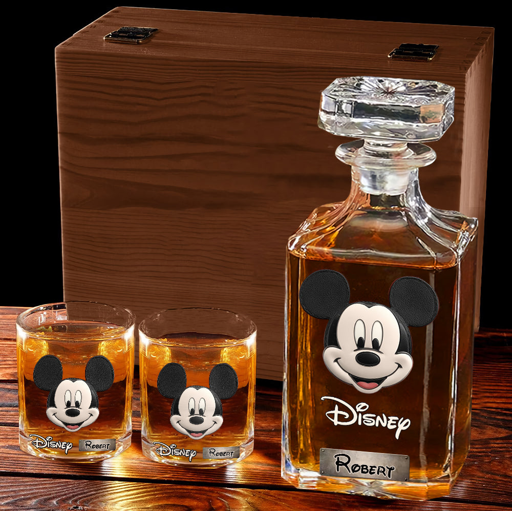 Dream Magic Custom Name - Personalized Mouse Whiskey Decanter Set
