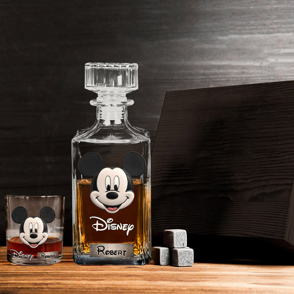 Dream Magic Custom Name - Personalized Mouse Whiskey Decanter Set