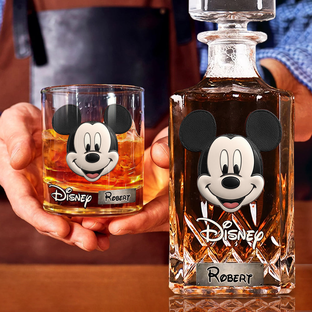 Dream Magic Custom Name - Personalized Mouse Whiskey Decanter Set