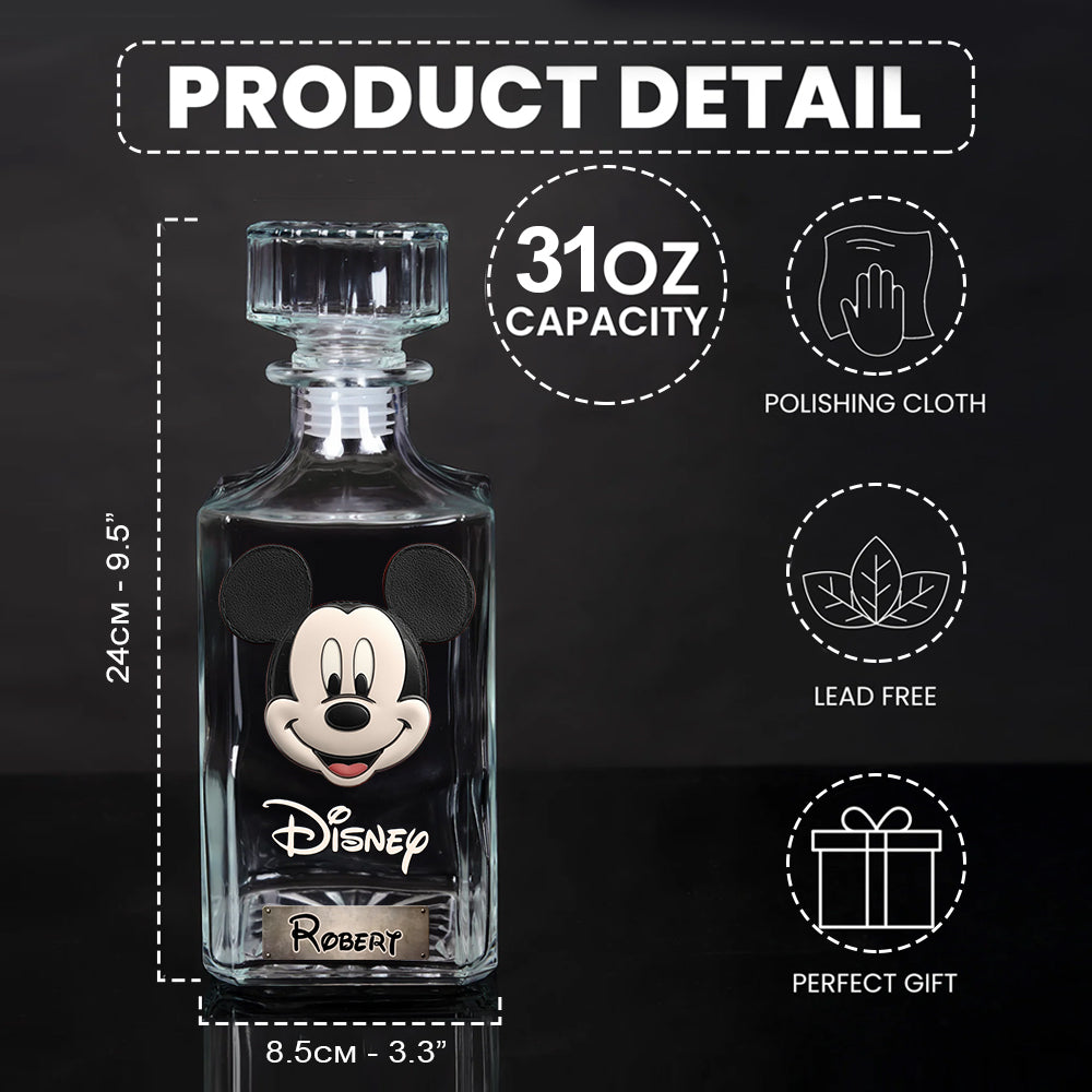 Dream Magic Custom Name - Personalized Mouse Whiskey Decanter Set