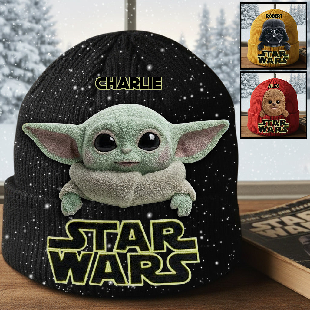 Movie Characters - Personalized The Force Beanie Hat With Patches