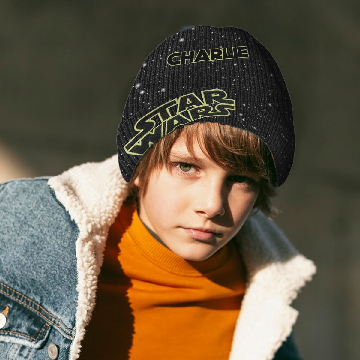 Movie Characters - Personalized The Force Beanie Hat With Patches