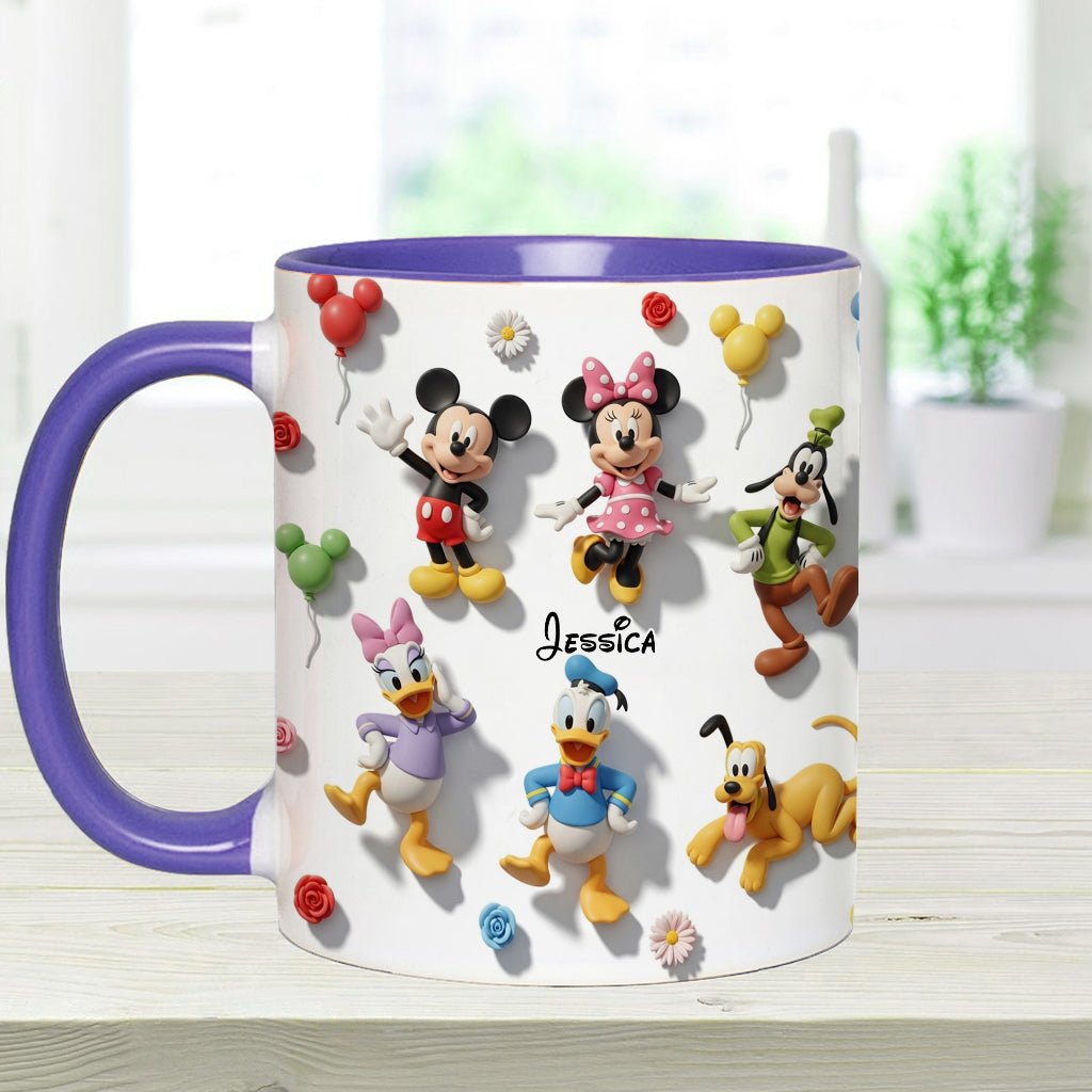 Just A Girl Who Loves Disney - Personalized Mouse Accent Mug