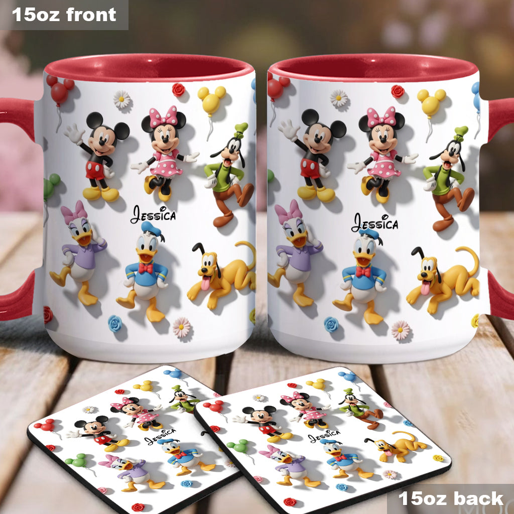 Just A Girl Who Loves Disney - Personalized Mouse Accent Mug