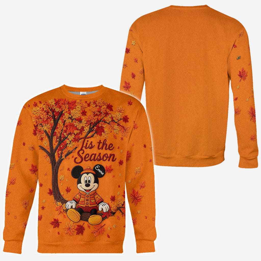Cute Cartoon Mouse Autumn - Personalized Mouse All Over Shirt