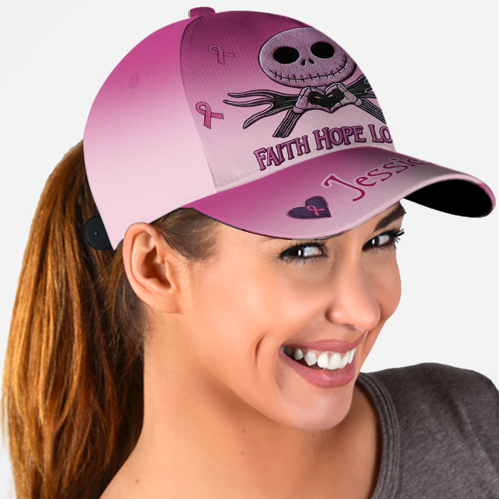 Faith Hope Love - Personalized Breast Cancer Awareness Classic Cap