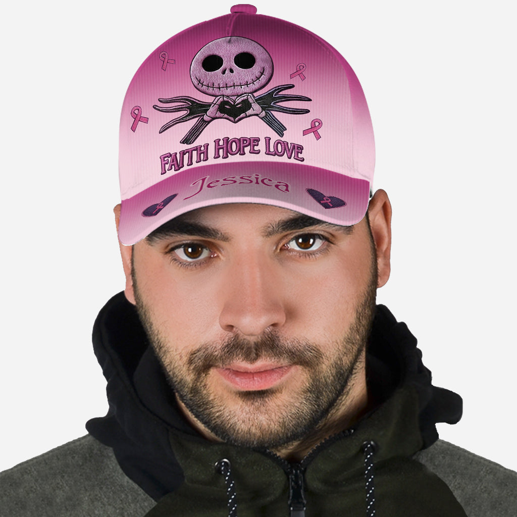 Faith Hope Love - Personalized Breast Cancer Awareness Classic Cap