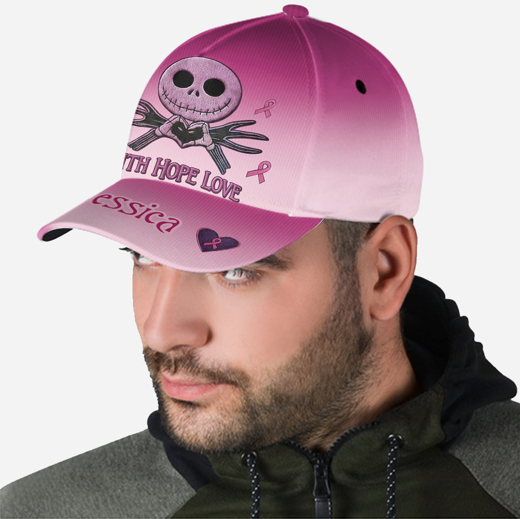 Faith Hope Love - Personalized Breast Cancer Awareness Classic Cap
