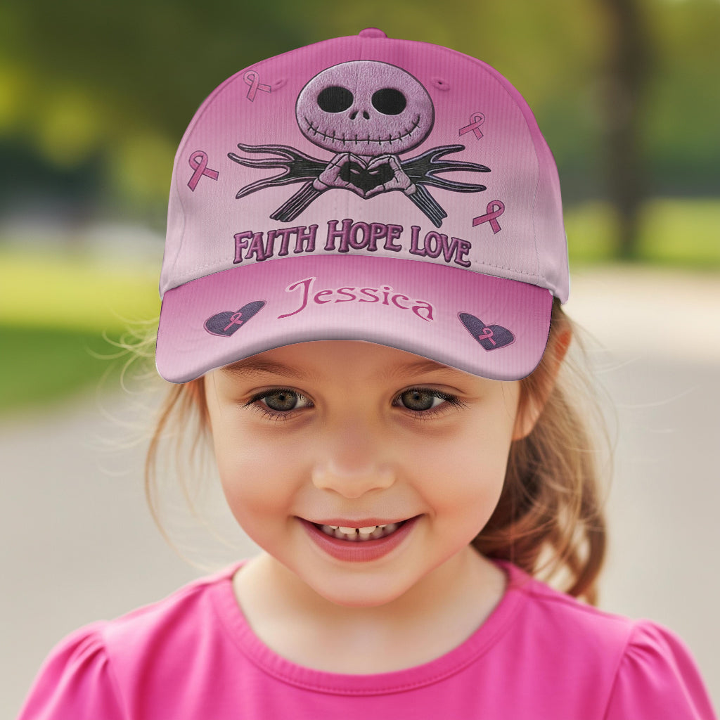 Faith Hope Love - Personalized Breast Cancer Awareness Classic Cap