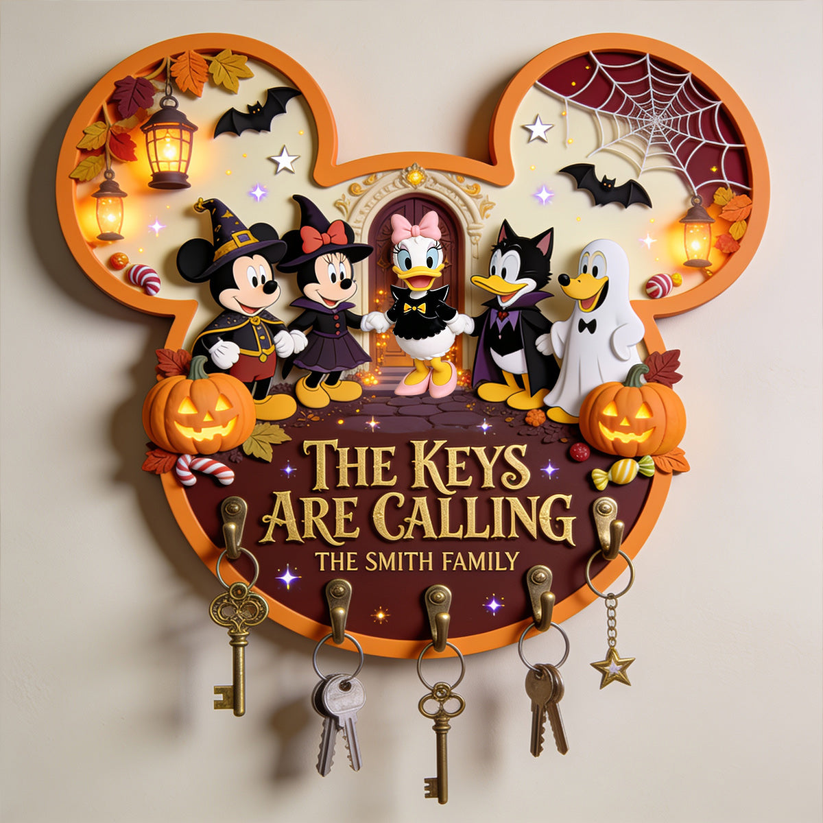 Halloween Vibes - Personalized Mouse Custom Shaped Hanging Rack