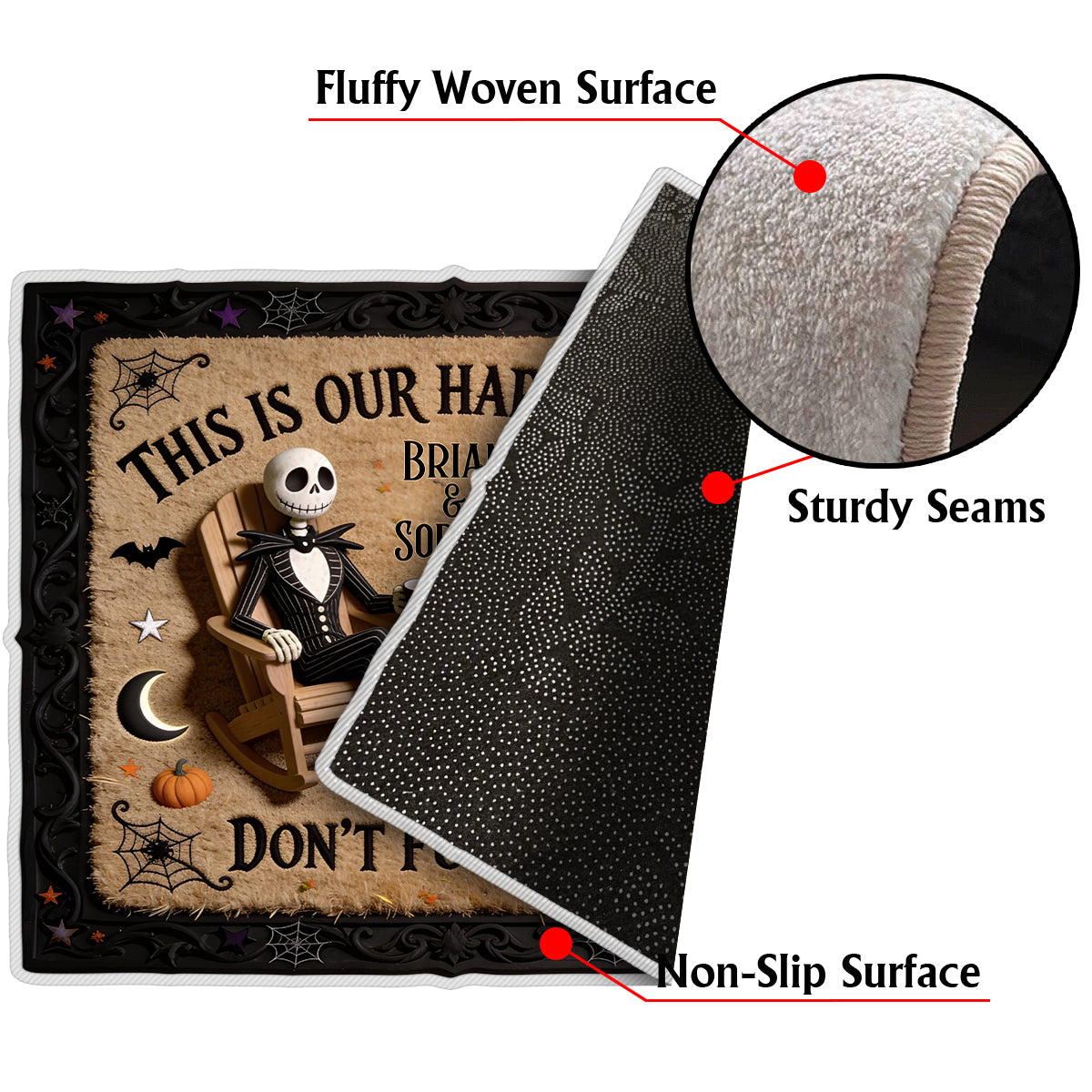 Happy Haunt - Personalized Nightmare Non-Slip Tufted Rug