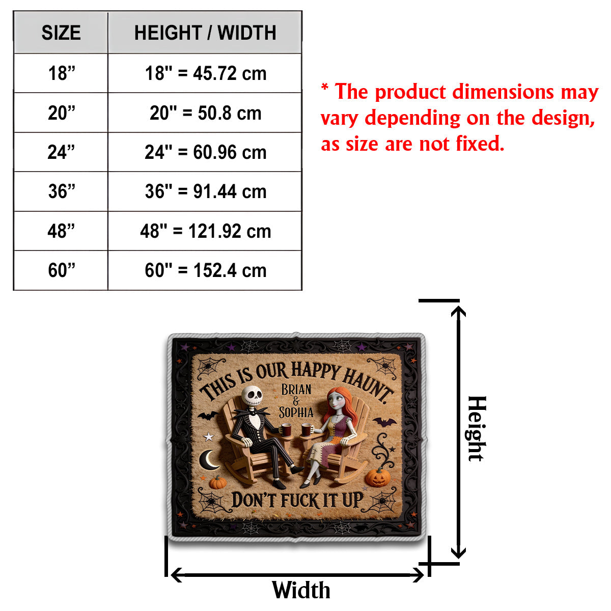 Happy Haunt - Personalized Nightmare Non-Slip Tufted Rug
