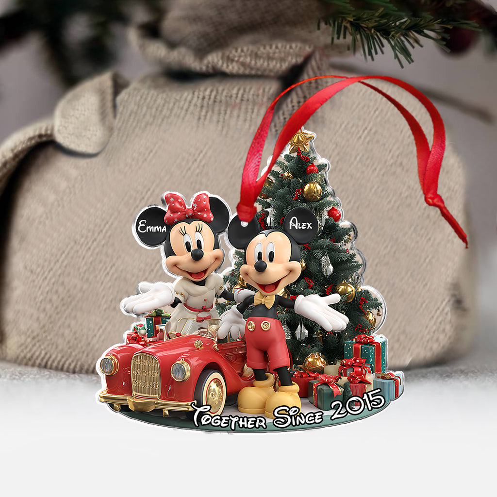 Christmas Couple - Personalized Mouse Ornament