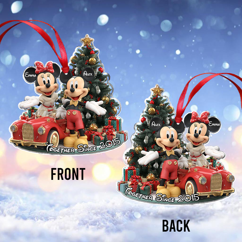Christmas Couple - Personalized Mouse Ornament