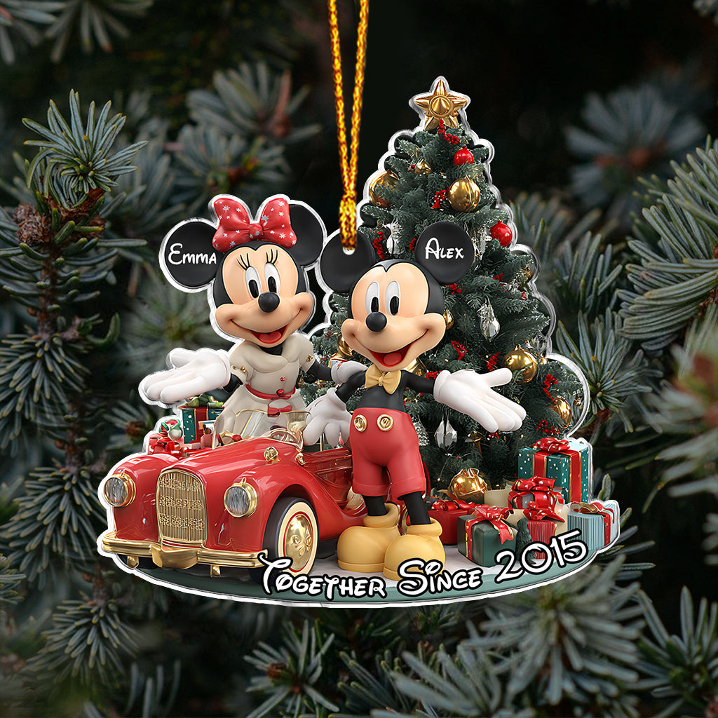 Christmas Couple - Personalized Mouse Ornament