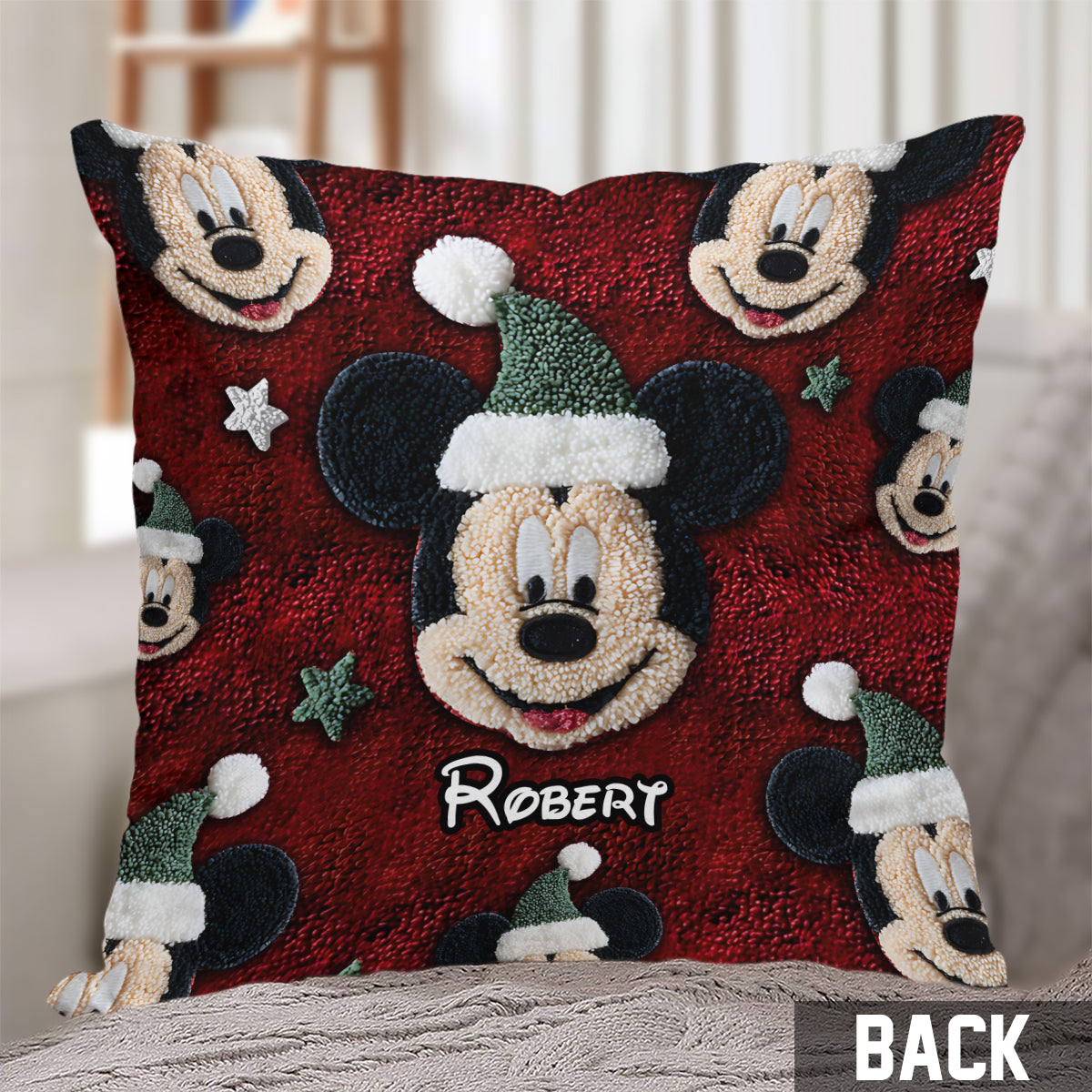 Magical Friends Merry Christmas - Personalized Mouse Throw Pillow