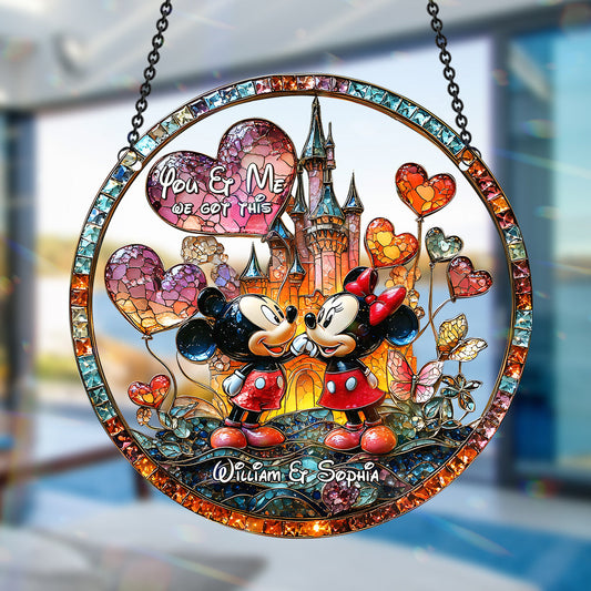 You & Me We Got This - Personalized Mouse Window Hanging Suncatcher Ornament