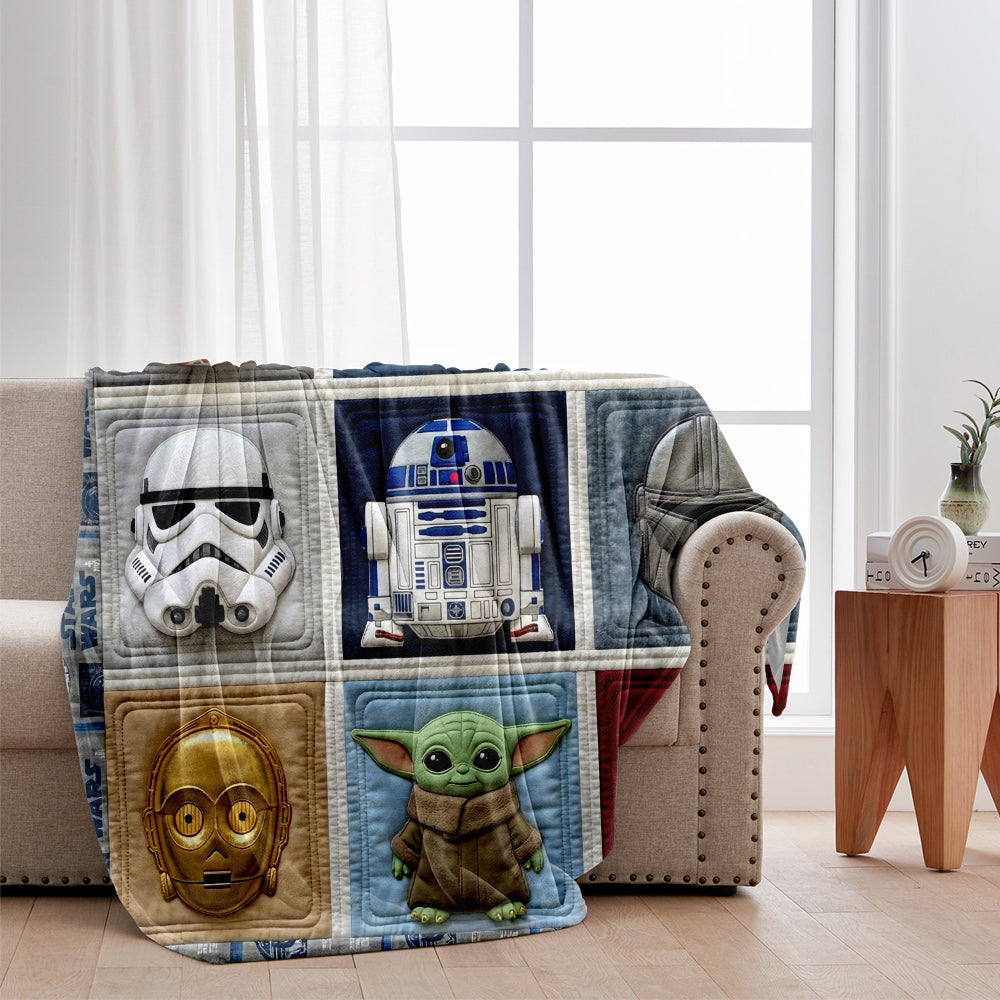 Space Warriors Patchwork - Personalized The Force Blanket