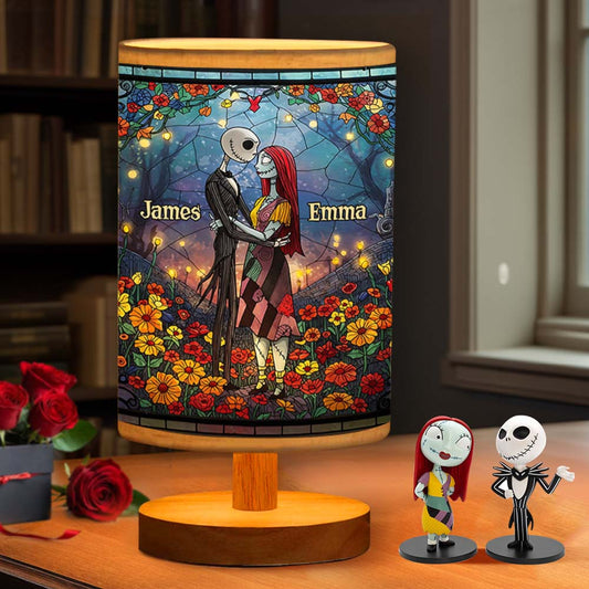 Til Death Do Us Parts - Personalized Nightmare Table Lamp with Wood Base