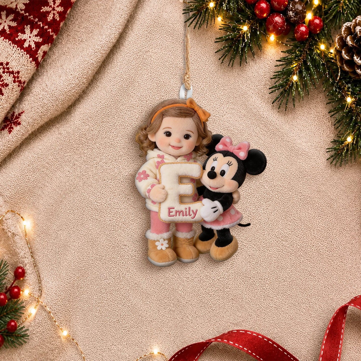 My Happy Christmas - Personalized Kid Plush Ornament