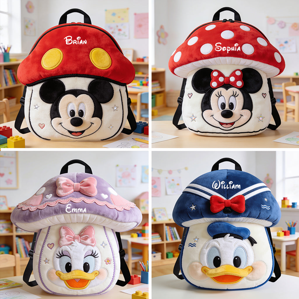 Mushroom - Personalized Mouse Plush Backpack