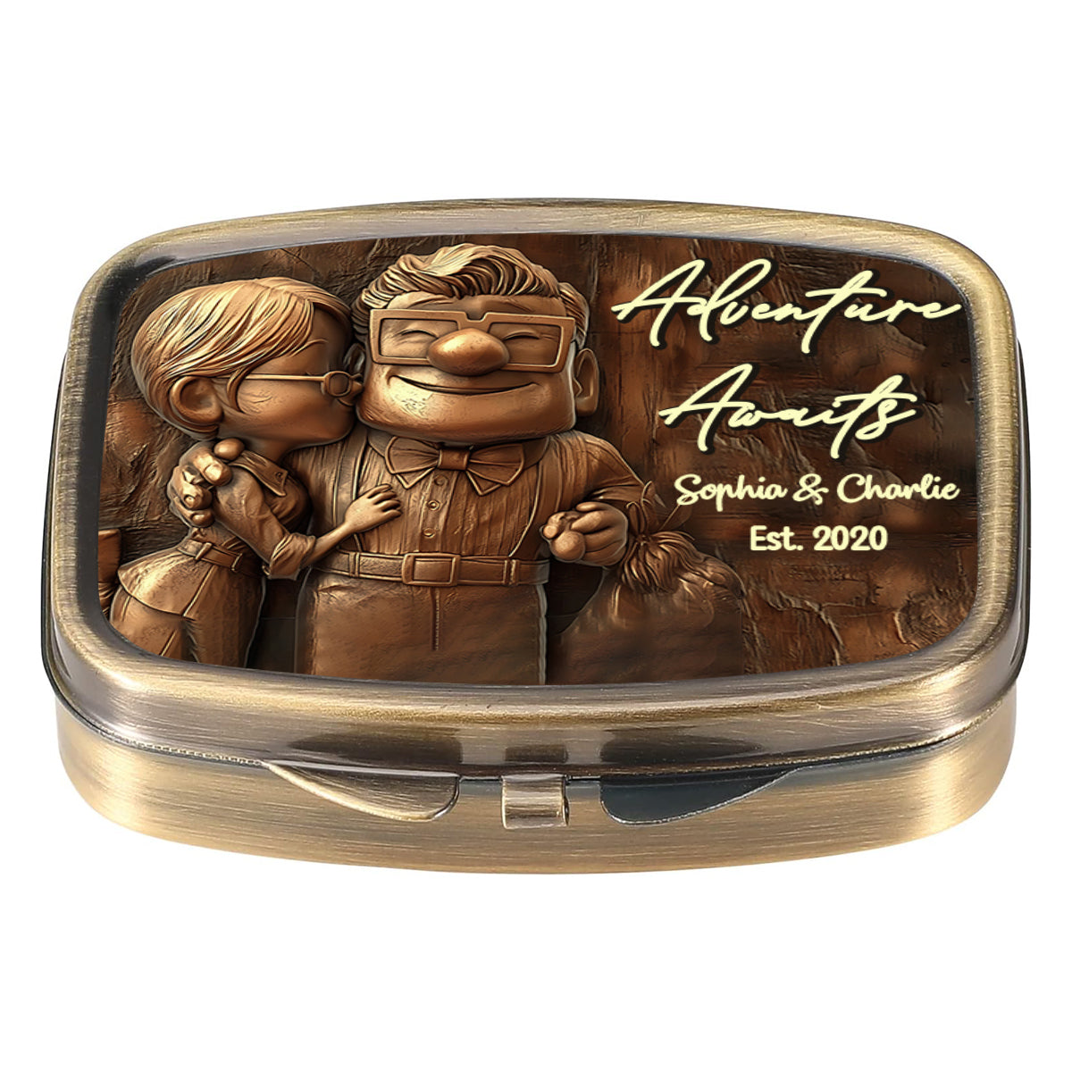 Adventure Awaits - Personalized Mouse Pill Organizer Box