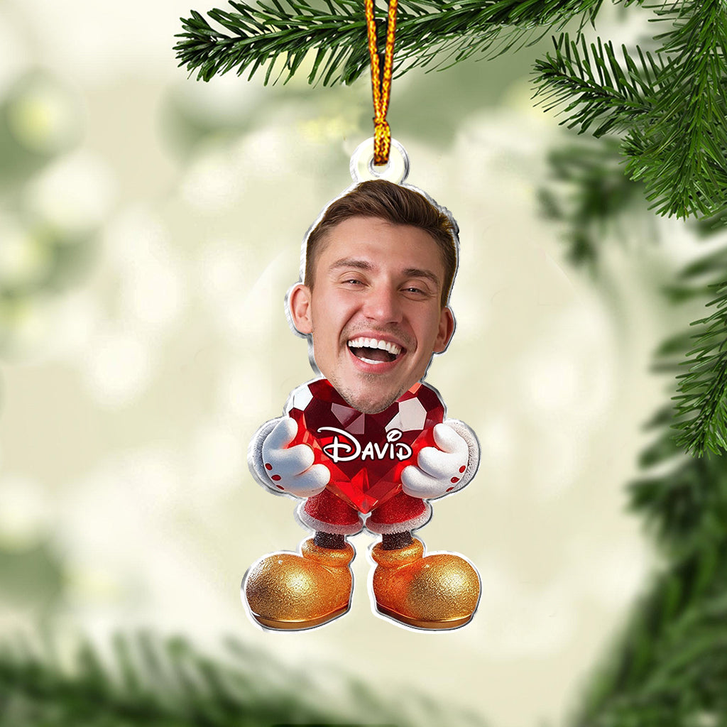 Merry Christmas - Personalized Mouse Custom Shaped Ornament