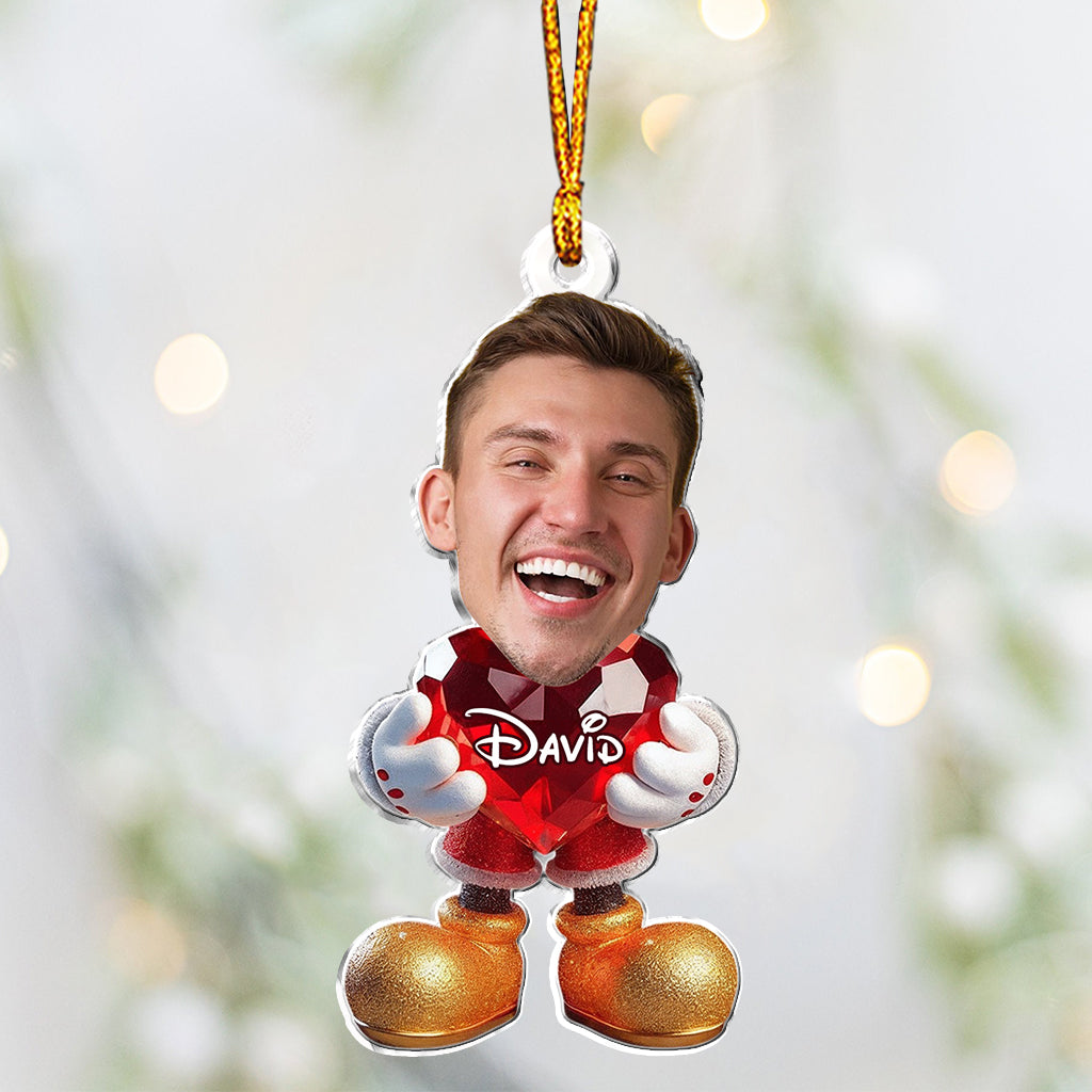 Merry Christmas - Personalized Mouse Custom Shaped Ornament