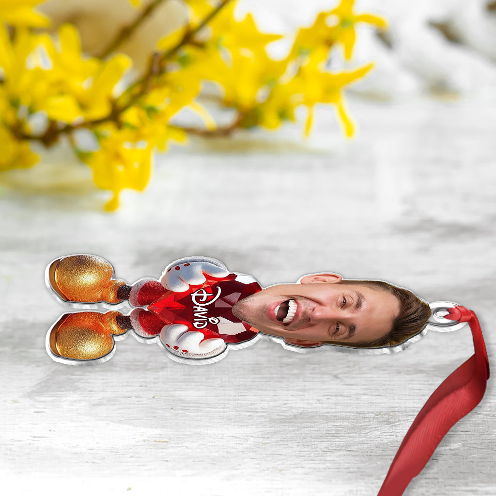 Merry Christmas - Personalized Mouse Custom Shaped Ornament