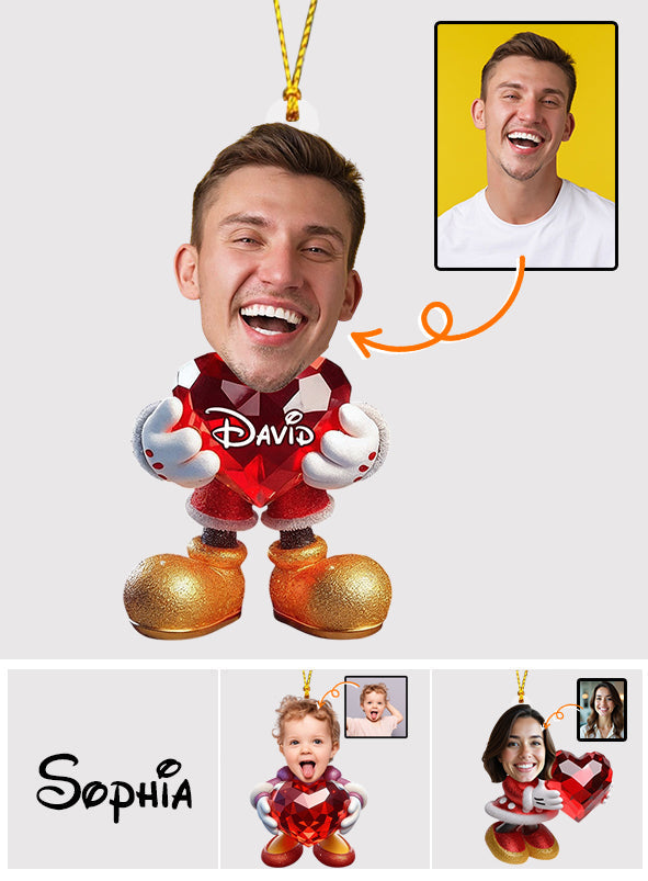 Merry Christmas - Personalized Mouse Custom Shaped Ornament