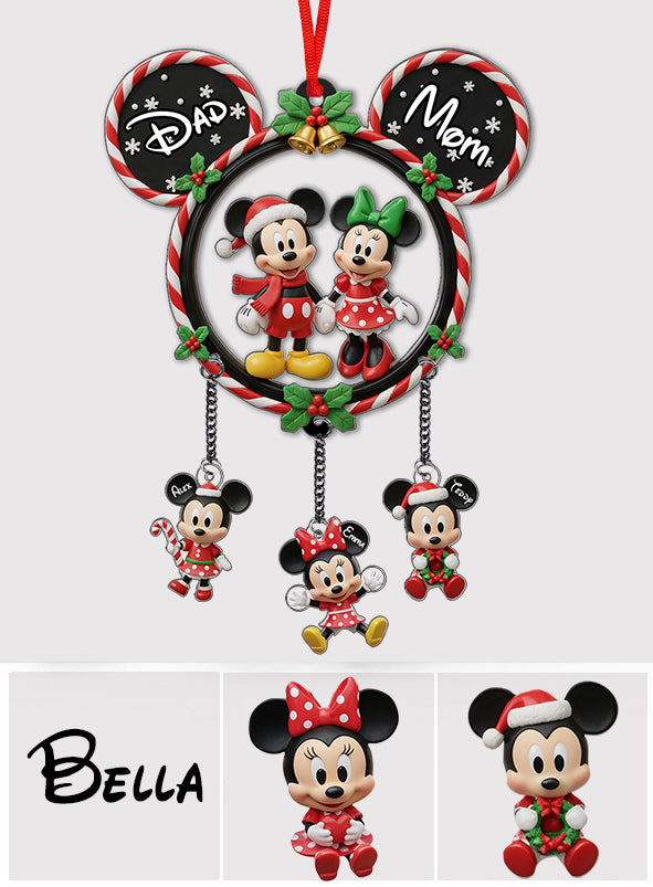 Magical Family - Personalized Mouse Ornament With Charm