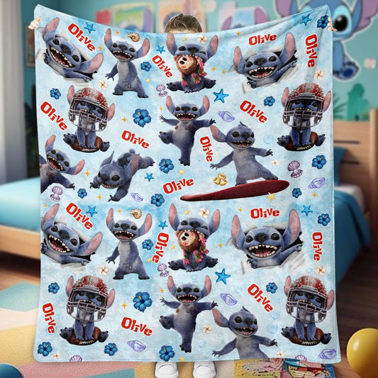 Funny Ohana - Personalized Ohana Blanket