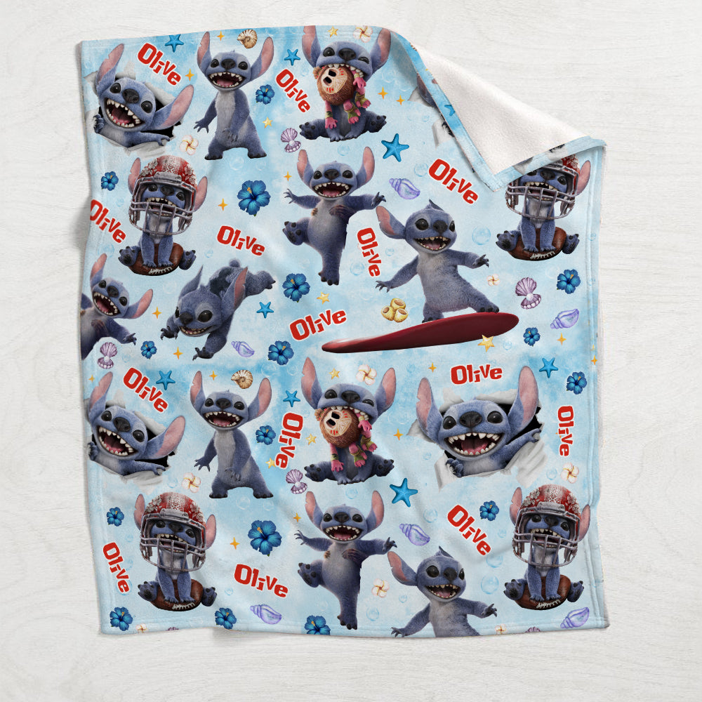 Funny Ohana - Personalized Ohana Blanket