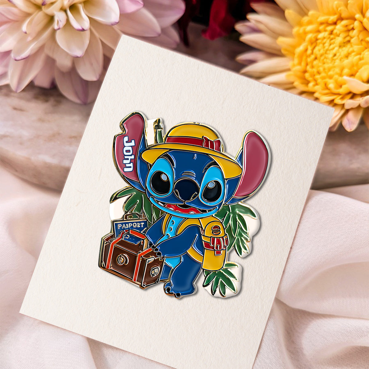 Blue Monster Traveling - Personalized Ohana Pin