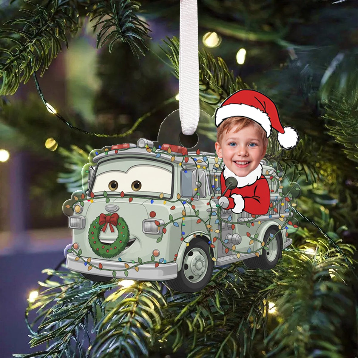 Christmas Cars Advent Calender - Personalized Folded Advent Calendar With Ornaments