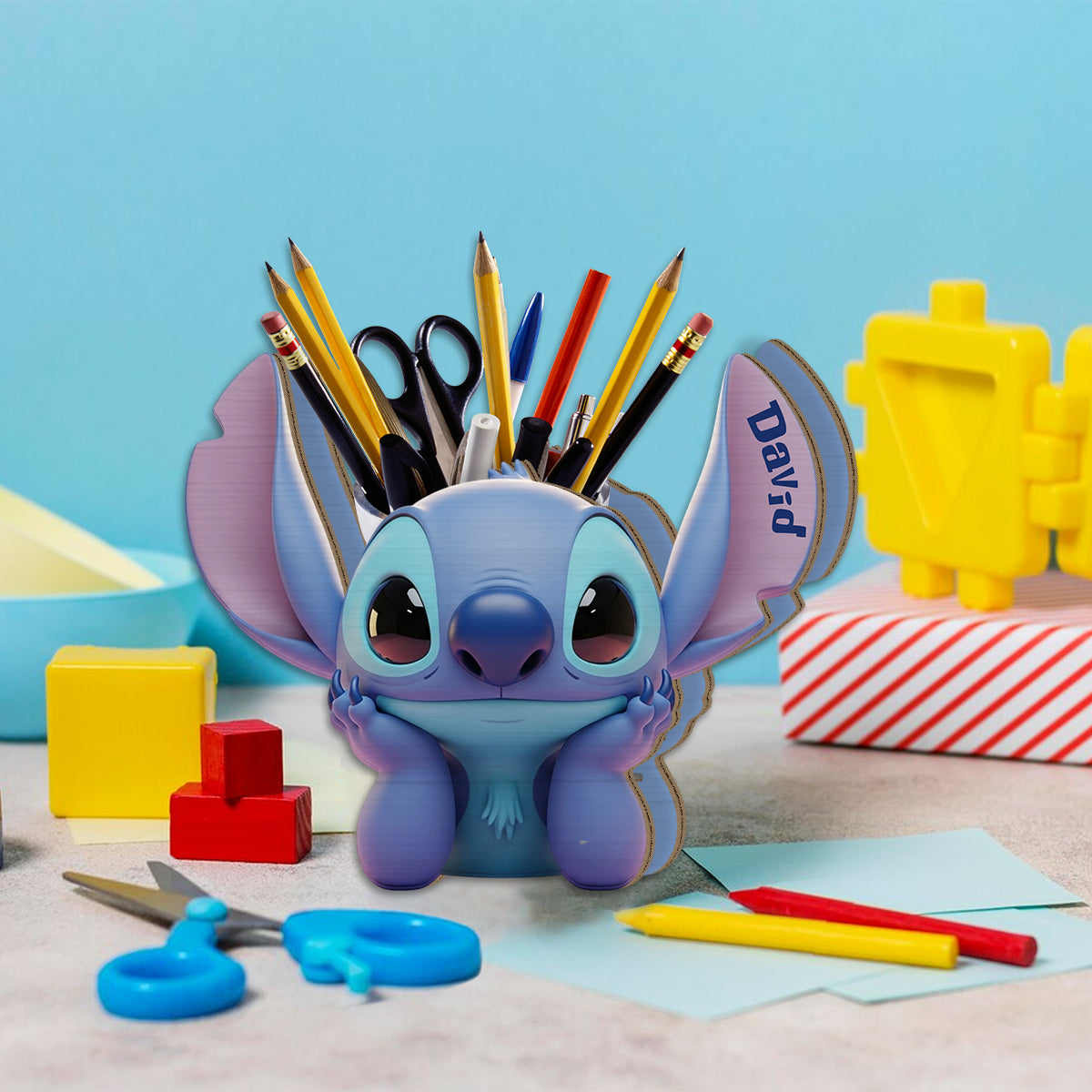Ohana Vibe - Personalized Ohana Wooden Pen Holder