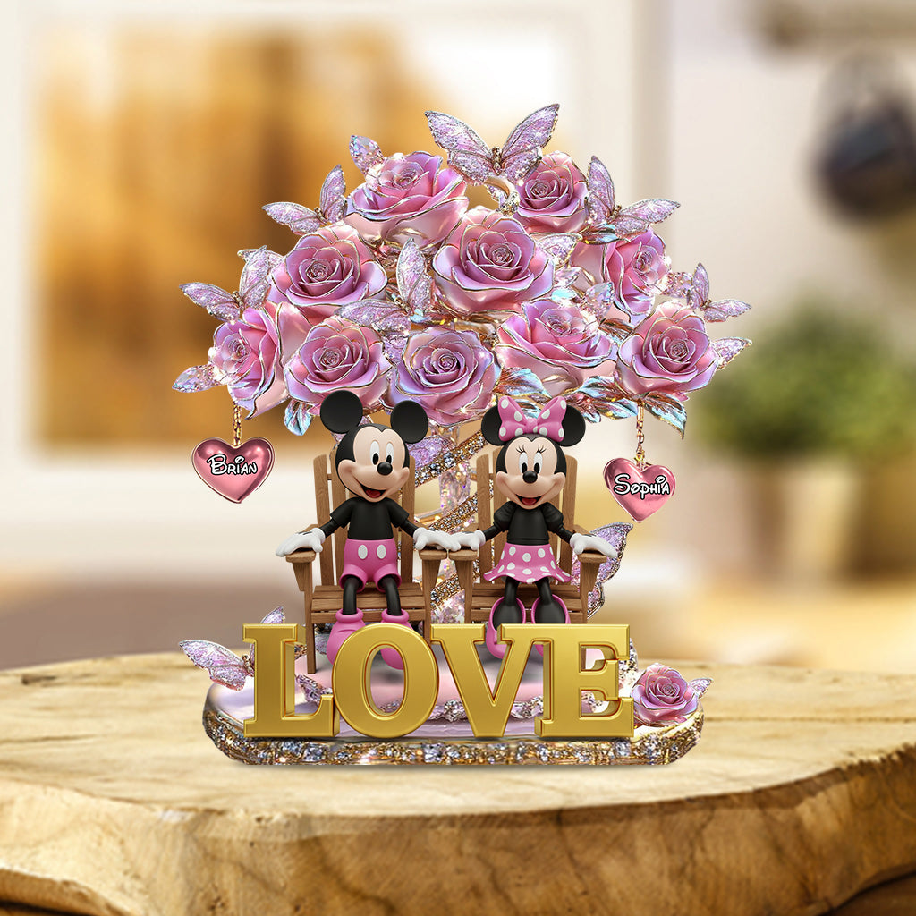 I Love You - Personalized Mouse Custom Shaped Acrylic Plaque