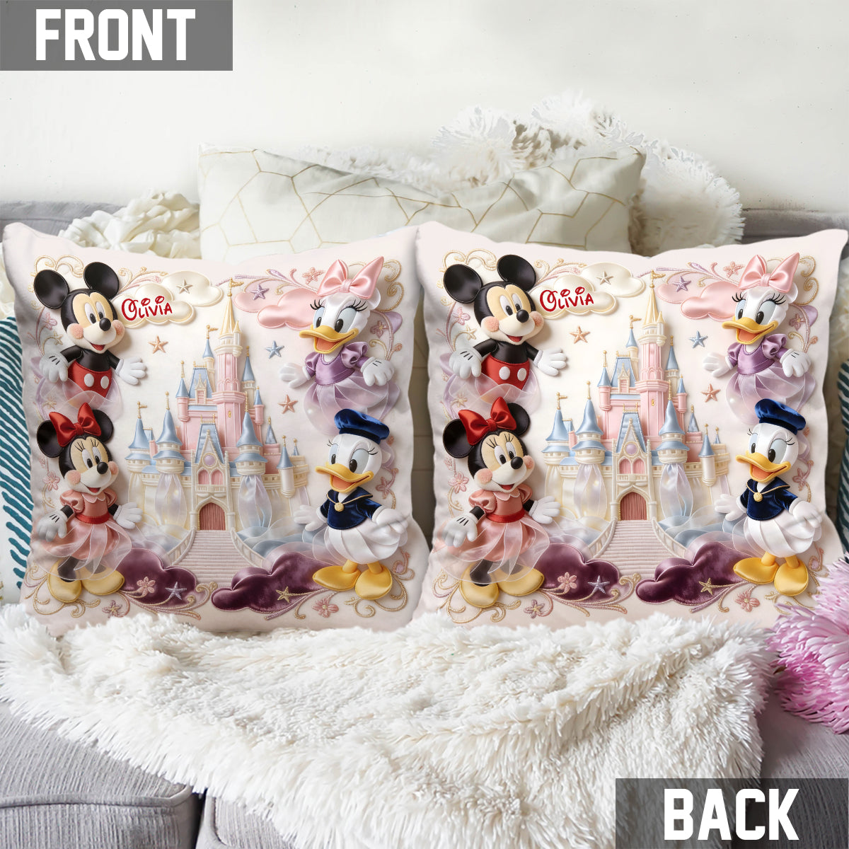 Friends - Personalized Mouse Throw Pillow