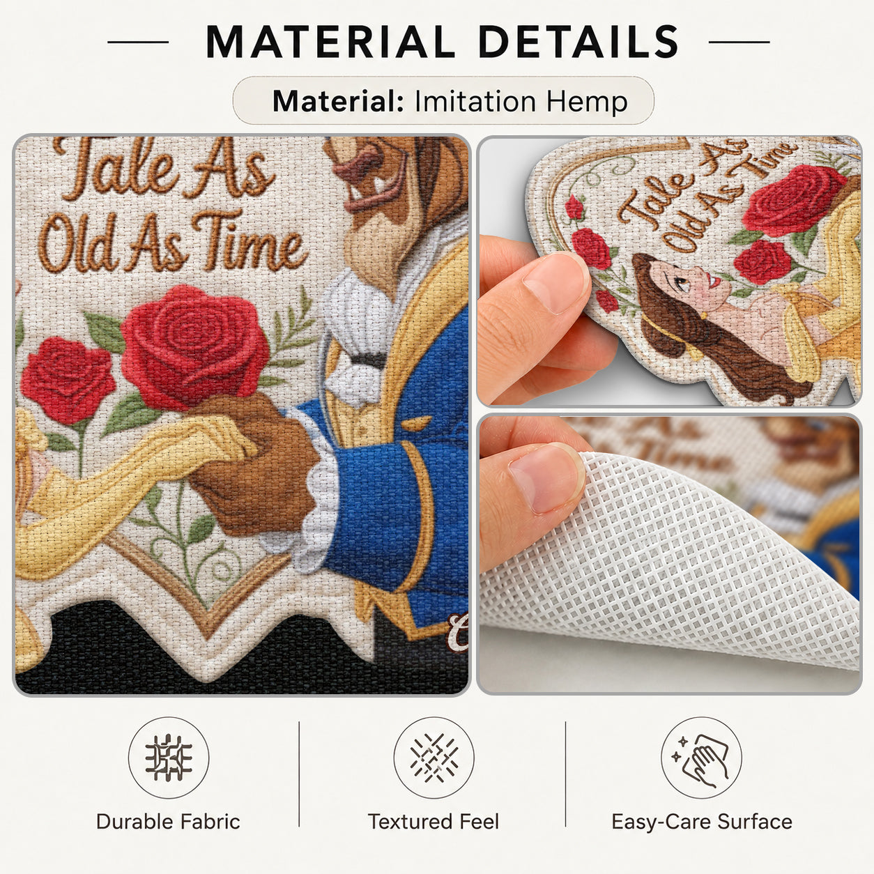 Tale As Old As Time - Personalized Beauty And The Beast Custom Shape Placemat