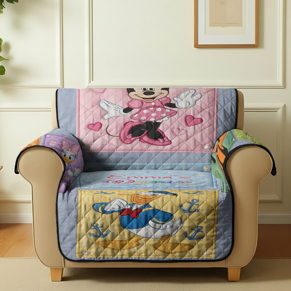 Magical Time - Personalized Mouse Quilted Sofa/Couch Cover