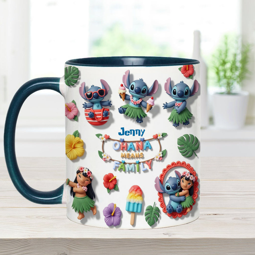 Ohana Means Family - Personalized Ohana Accent Mug