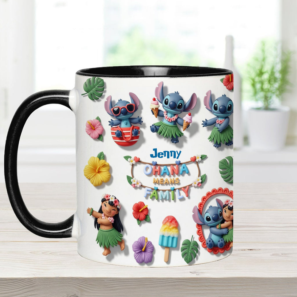 Ohana Means Family - Personalized Ohana Accent Mug