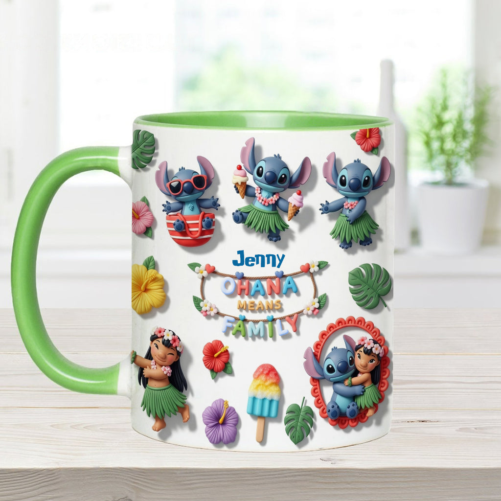 Ohana Means Family - Personalized Ohana Accent Mug