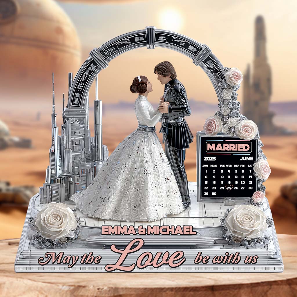 May The Love Be With Us - Personalized The Force Custom Shaped Acrylic Plaque