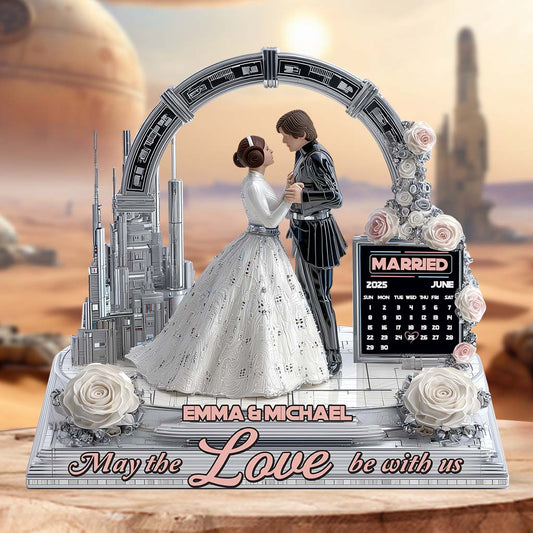 May The Love Be With Us - Personalized The Force Custom Shaped Acrylic Plaque