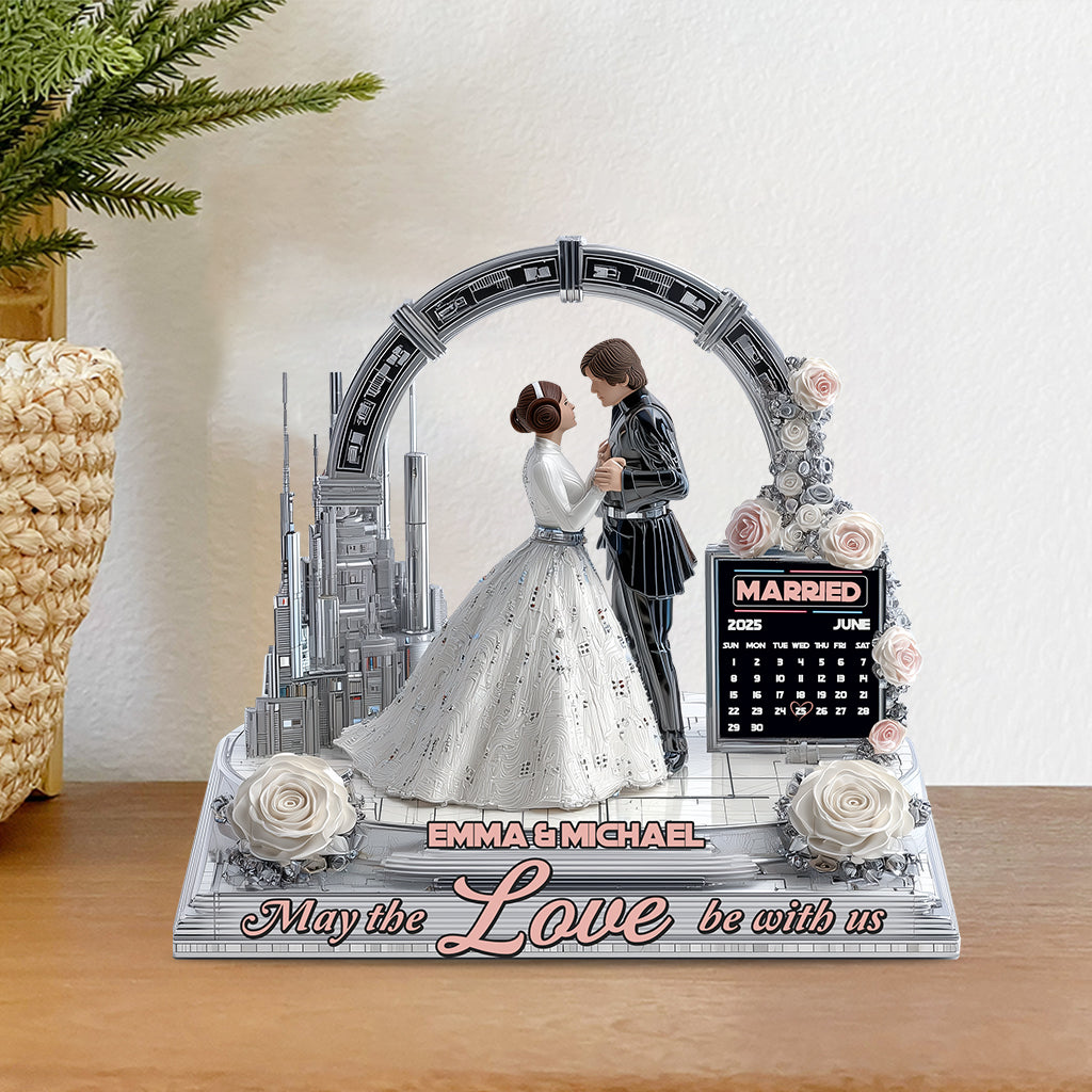 May The Love Be With Us - Personalized The Force Custom Shaped Acrylic Plaque