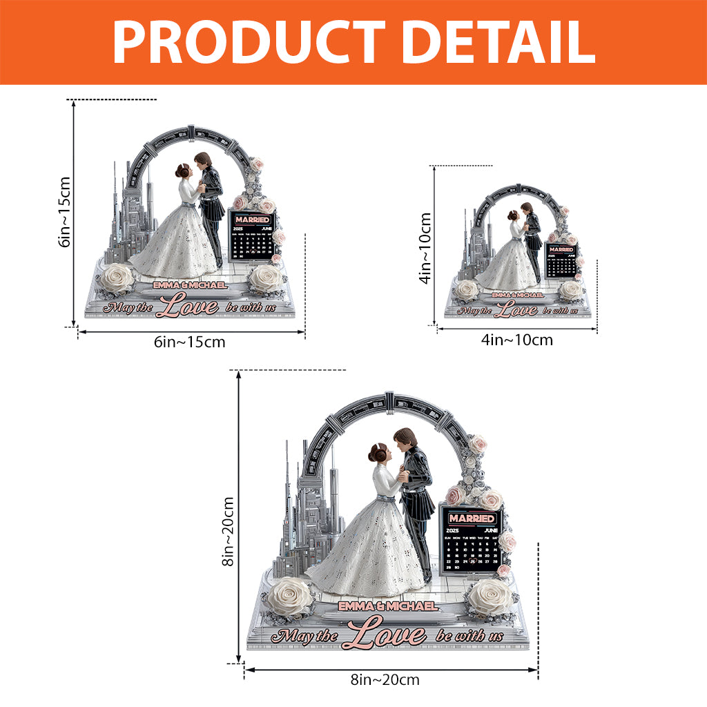 May The Love Be With Us - Personalized The Force Custom Shaped Acrylic Plaque